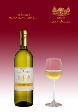 TRAMINER MARCA TREVIGIANA I.G.T. A golden wine with a strong and spicy bouquet. It is fruity and floral and blends fragrance and sweetness.  Recommended with grilled, boiled or raw shellfish, as well as dressed pork products and cheeses.  Serve at a temperature of 10-12° C.