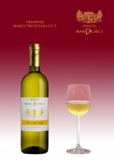 TRAMINER MARCA TREVIGIANA I.G.T. A golden wine with a strong and spicy bouquet. It is fruity and floral and blends fragrance and sweetness.  Recommended with grilled, boiled or raw shellfish, as well as dressed pork products and cheeses.  Serve at a temperature of 10-12° C.