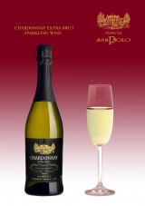 CHARDONNAY EXTRA BRUT – SPARKLING WINE A straw-yellow wine with a delicate perfume and a really dry taste. It has a perfect balance between structure and flavour. Recommended as an aperitif and with shellfish such as oysters and truffles.  Serve at a temperature of 8-10° C.